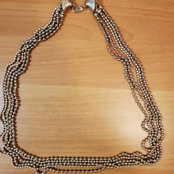 Gold color metal chain necklace - Picture 2 of 4